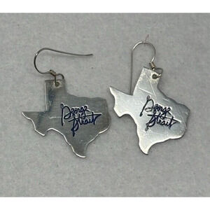 Vintage George Straight Earrings Sterling‎ Silver Texas Country Music 90s
